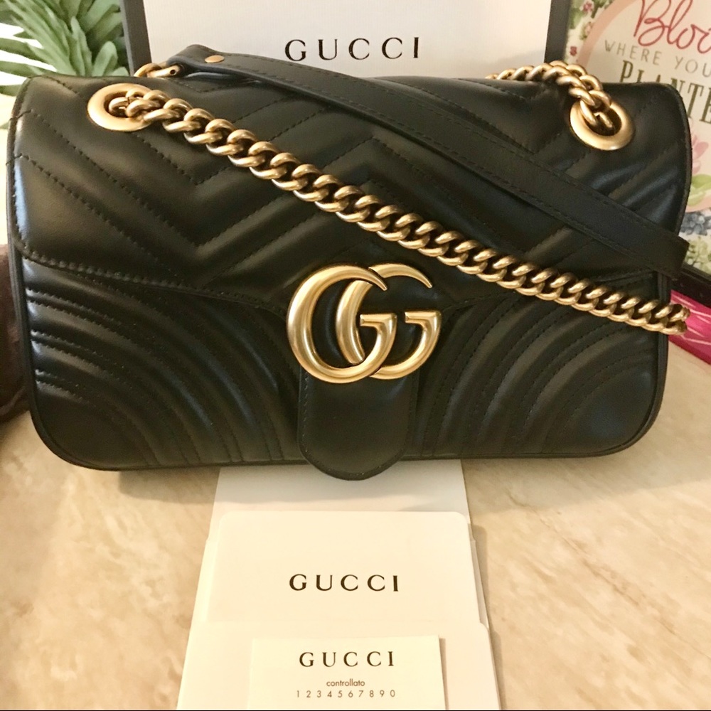 GG Marmont small matelassé shoulder bag